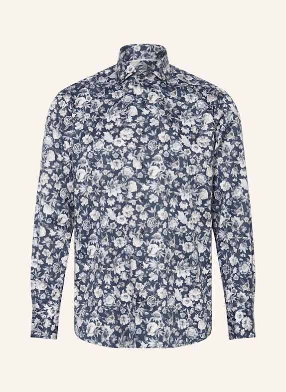 1863 by ETERNA Hemd Modern Fit DUNKELBLAU/ GRAU/ PETROL