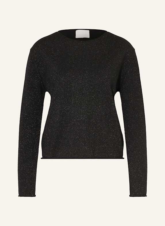 HEMISPHERE Cashmere sweater with glitter thread BLACK