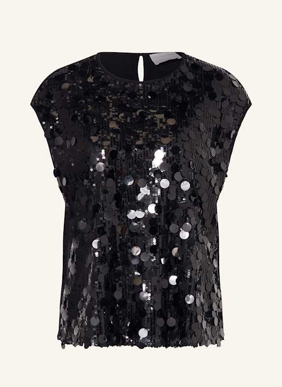 HEMISPHERE TANJA blouse top with sequins BLACK