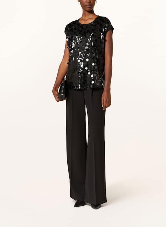 HEMISPHERE Blouse TANJA met pailletten ZWART