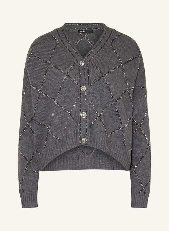 maje Strickjacke mit Pailetten DUNKELGRAU