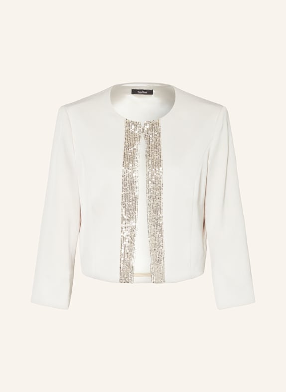 Vera Mont Kastenjacke mit 3/4-Arm und Pailletten CREME