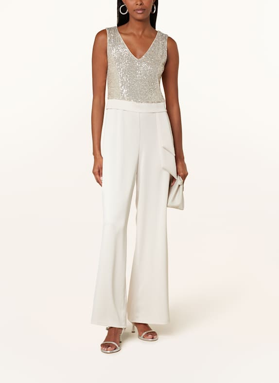 Vera Mont Jumpsuit with sequins BEIGE/ CREAM