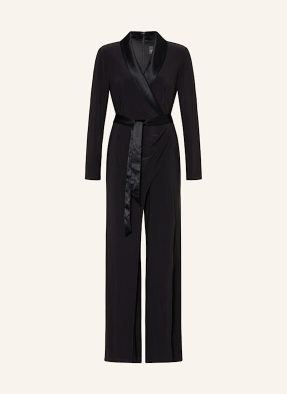 ADRIANNA PAPELL Jersey-Jumpsuit SCHWARZ