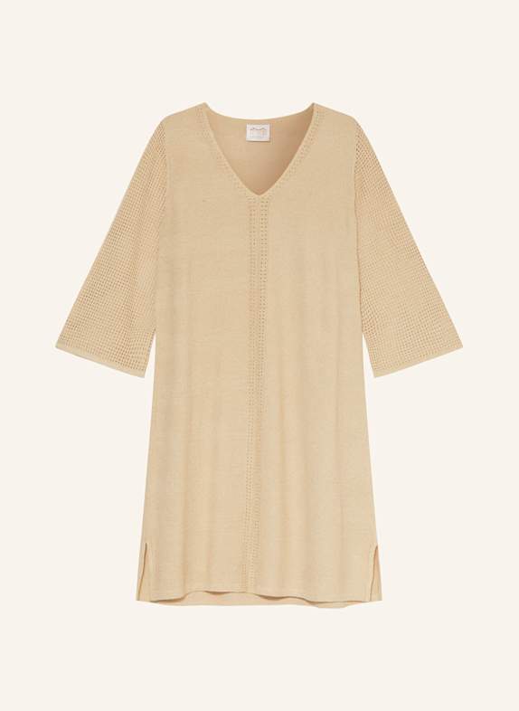 MARYAN MEHLHORN Strandkleid ORNATION mit 3/4-Arm und Glitzergarn CREME
