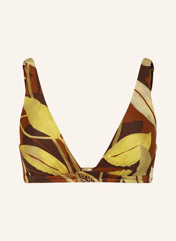 MARYAN MEHLHORN Bralette-Bikini-Top FOLIO HELLGRÜN/ DUNKELBRAUN/ BRAUN