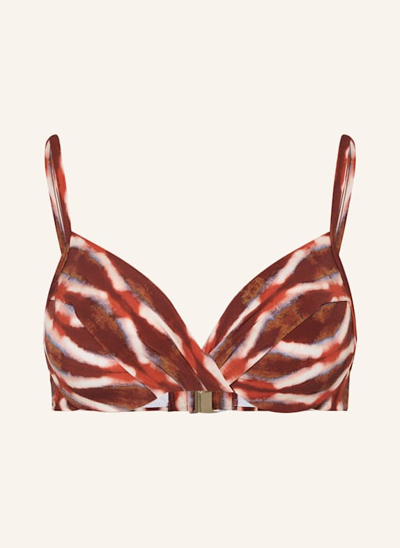 MARYAN MEHLHORN Bügel-Bikini-Top SANGUINE DUNKELROT/ ROT/ ECRU