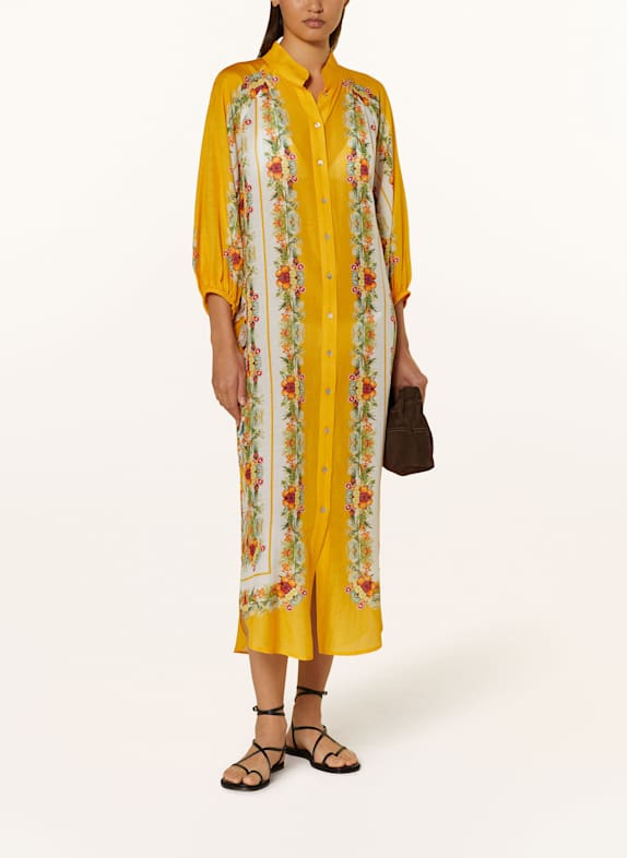 MARYAN MEHLHORN Strandkleid EXUBERANCE DUNKELGELB / WEISS / HELLGRÜN