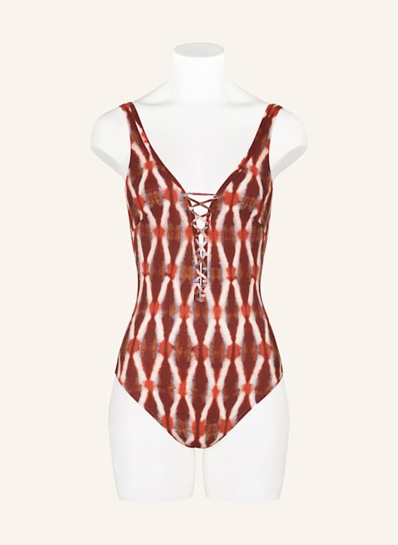 MARYAN MEHLHORN Badpak met beugel SANGUINE DONKERROOD / ECRU / ROOD