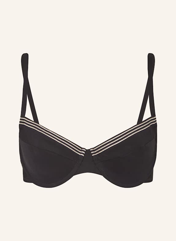 MARYAN MEHLHORN Bügel-Bikini-Top STRATUM SCHWARZ/ BEIGE