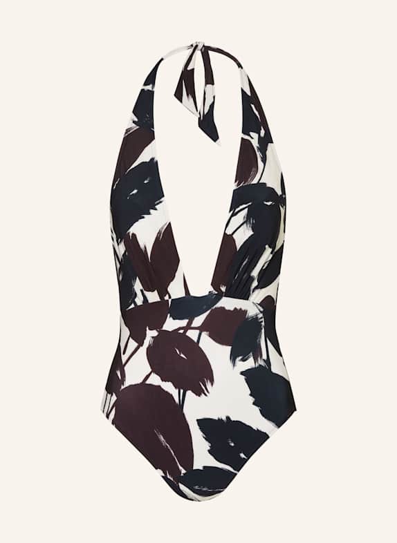 MARYAN MEHLHORN Bandeau-Badeanzug TWILIGHT ECRU/ SCHWARZ/ DUNKELBRAUN
