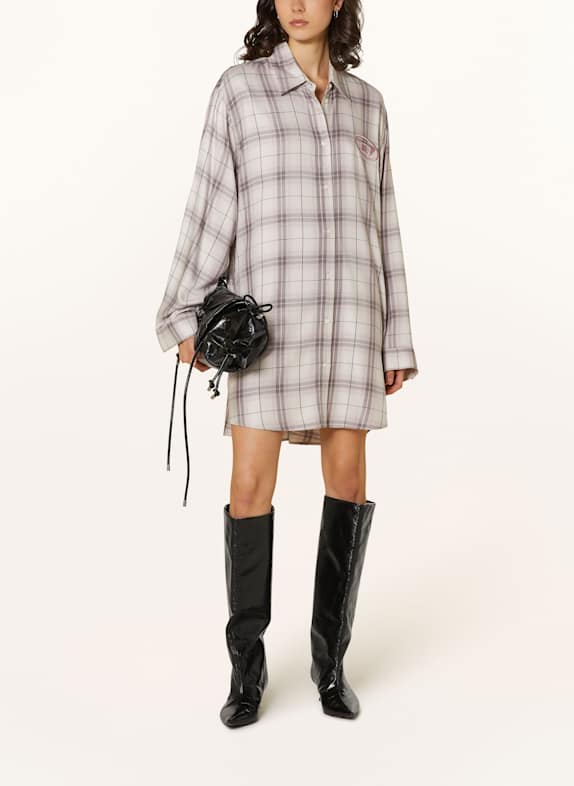 DIESEL Hemdblusenkleid D-DALIS-Q1 HELLGRAU/ PINK/ DUNKELGRAU