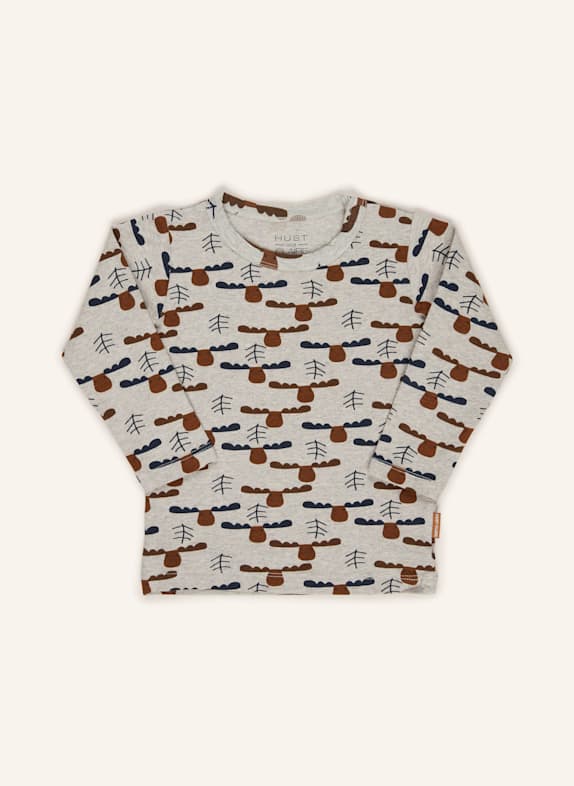 HUST and CLAIRE Longsleeve HCAUGUST HELLGRAU/ DUNKELBLAU/ BRAUN
