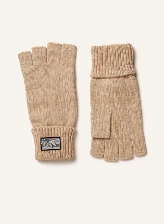 HESTRA Handschuhe RAGGWOOL HALF FINGER BEIGE