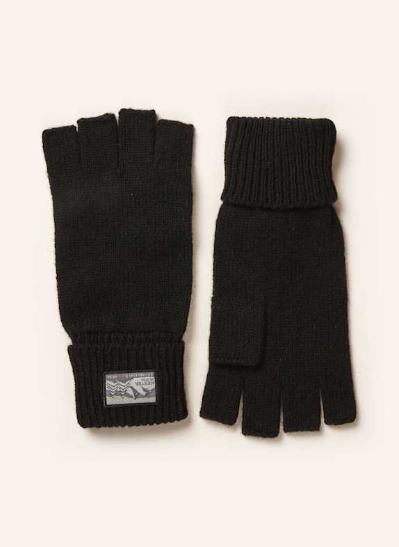 HESTRA Handschuhe RAGGWOOL HALF FINGER SCHWARZ