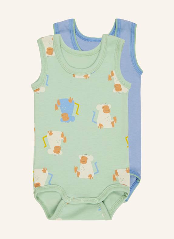 Sanetta 2er-Pack Bodies HELLBLAU/ HELLGRÜN/ CREME
