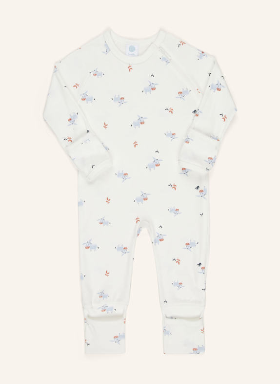 Sanetta Strampler WEISS/ HELLBLAU/ BRAUN