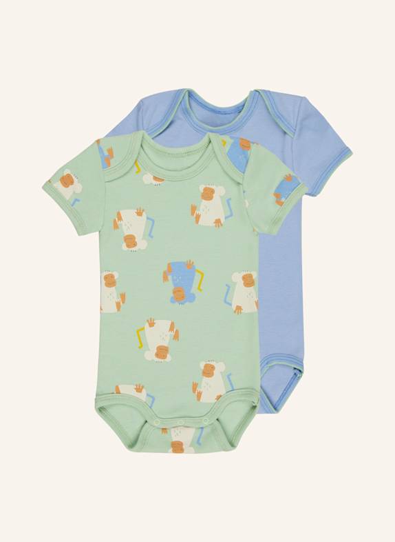 Sanetta 2er-Pack Bodies HELLBLAU/ HELLGRÜN/ CREME