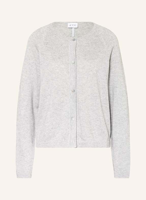 FTC CASHMERE Strickjacke mit Cashmere SILBER