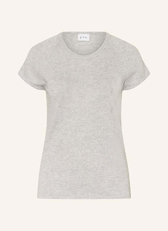 FTC CASHMERE Strickshirt mit Glitzergarn SILBER