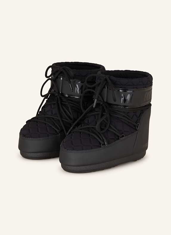 MOON BOOT Moon Boots ICON LOW QUILT CZARNY