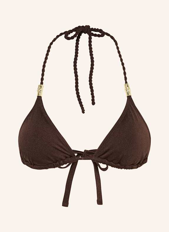 heidi klein Triangel-Bikini-Top COCO PALM DUNKELBRAUN