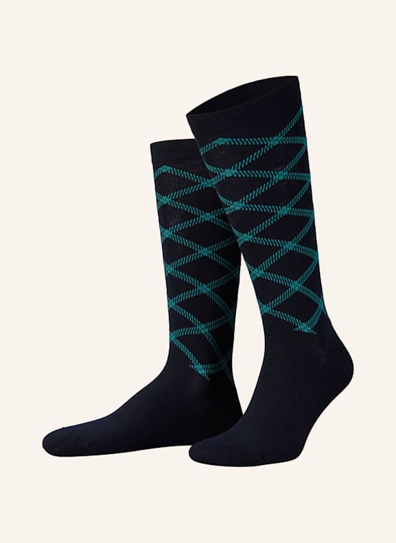 J.LINDEBERG Strümpfe W104 Glenmuir Tartan Teal L