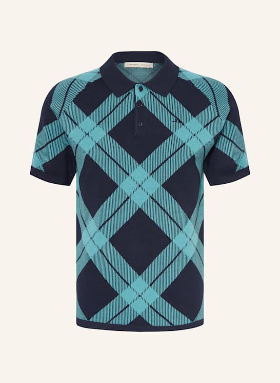 J.LINDEBERG Strick-Poloshirt TÜRKIS/ DUNKELBLAU