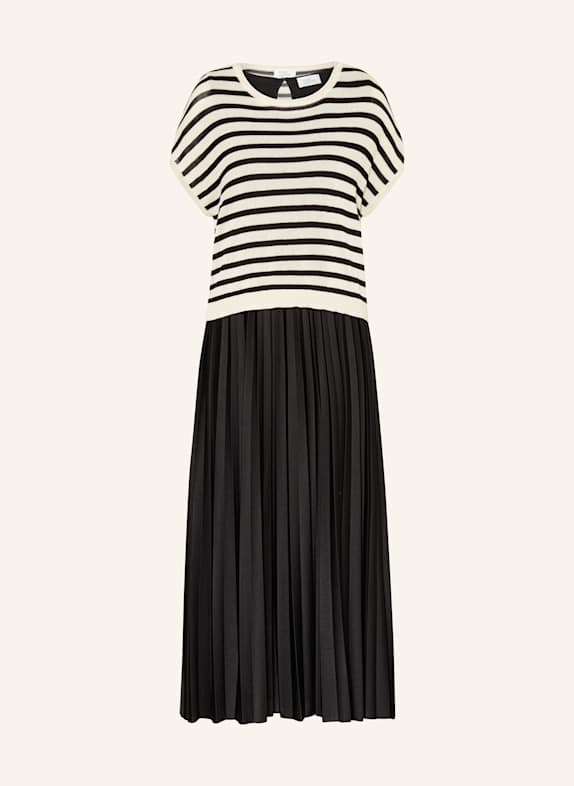 ROBE LÉGÈRE Set: Strickshirt und Plisseekleid SCHWARZ/ CREME