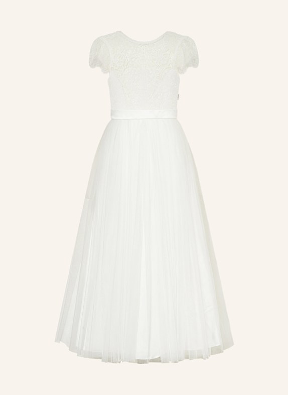 MONNY Sukienka koktajlowa z koronką BIAŁY