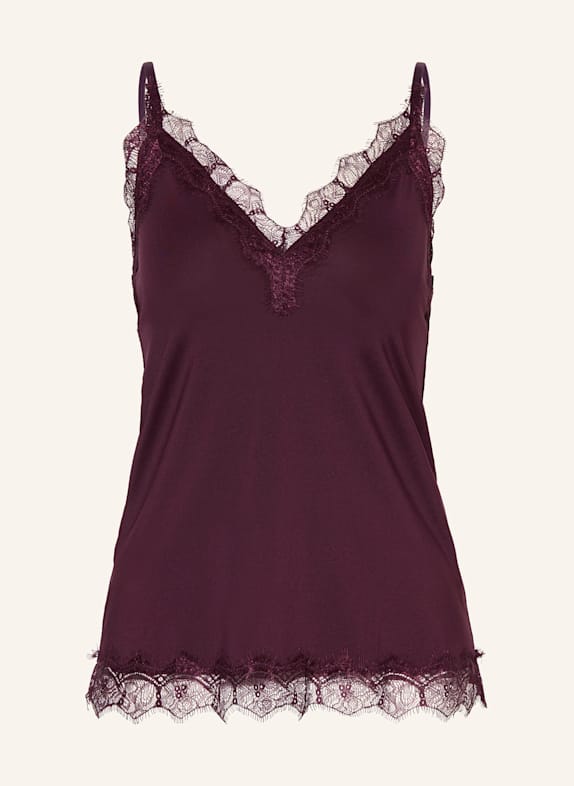 rosemunde Top BILLIE mit Spitze DUNKELLILA