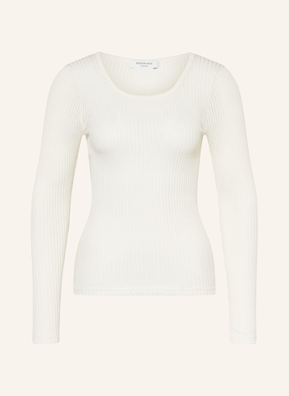 rosemunde Longsleeve aus Seide WEISS