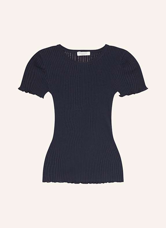 rosemunde Strickshirt aus Seide DUNKELBLAU