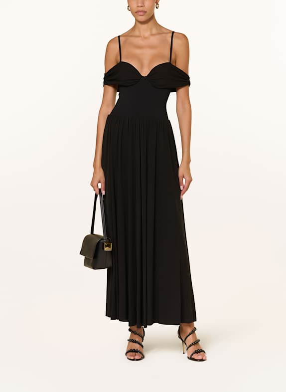 SIMKHAI Cocktailkleid AMARANTHA im Materialmix SCHWARZ