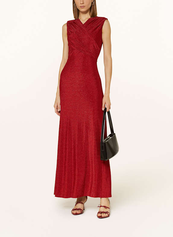 DIANE VON FURSTENBERG Jerseykleid THOMAS mit Glitzergarn ROT