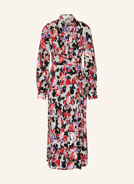 DIANE VON FURSTENBERG Hemdblusenkleid TORI ROT/ SCHWARZ/ LILA