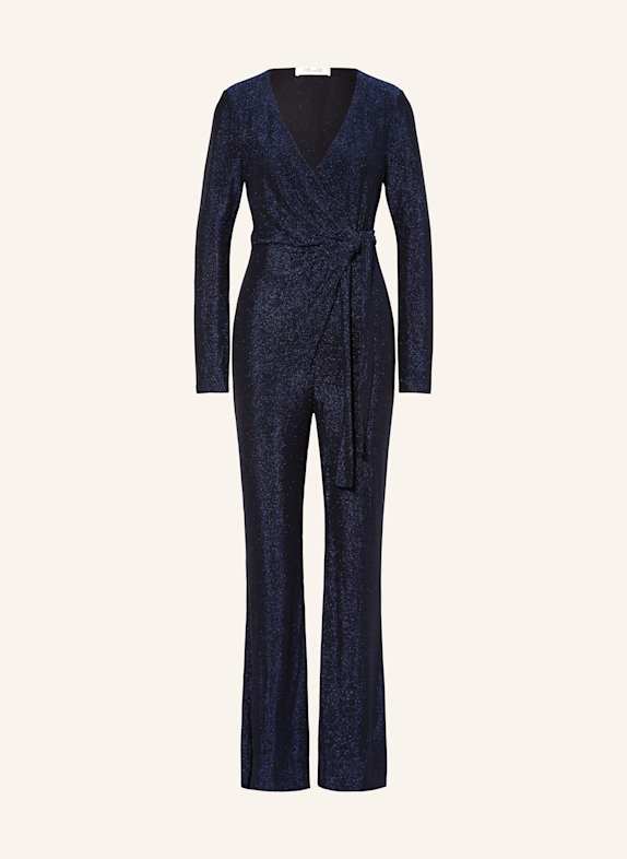 DIANE VON FURSTENBERG COSIMA jumpsuit with glitter thread DARK BLUE