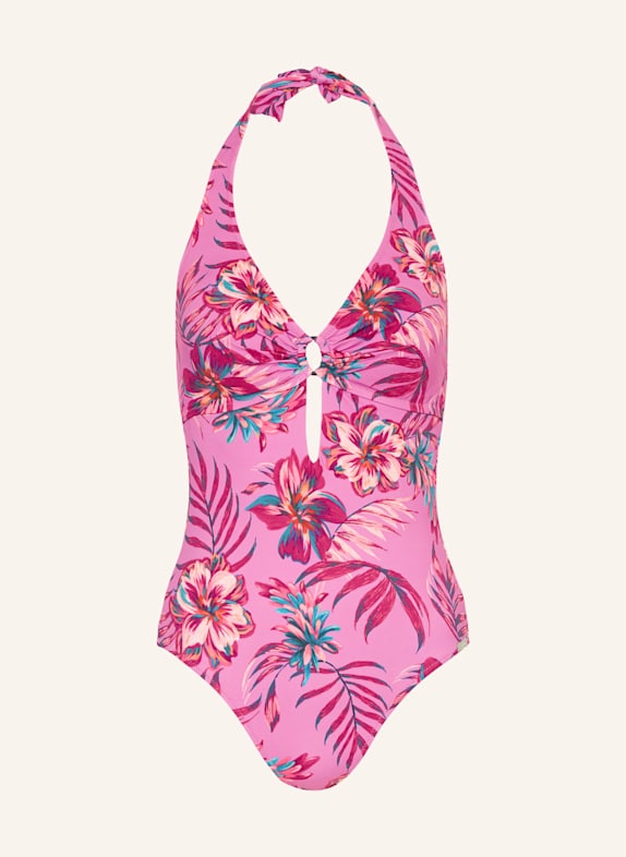 Lidea Strój kąpielowy wiązany na szyi TROPIC RADIANCE MOCNORÓŻOWY/ FUKSJA/ ZIELONY