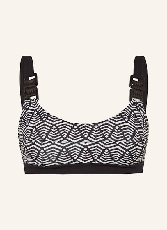 Lidea Góra od bikini bralette DASHED PULSE CZARNY/ BIAŁY