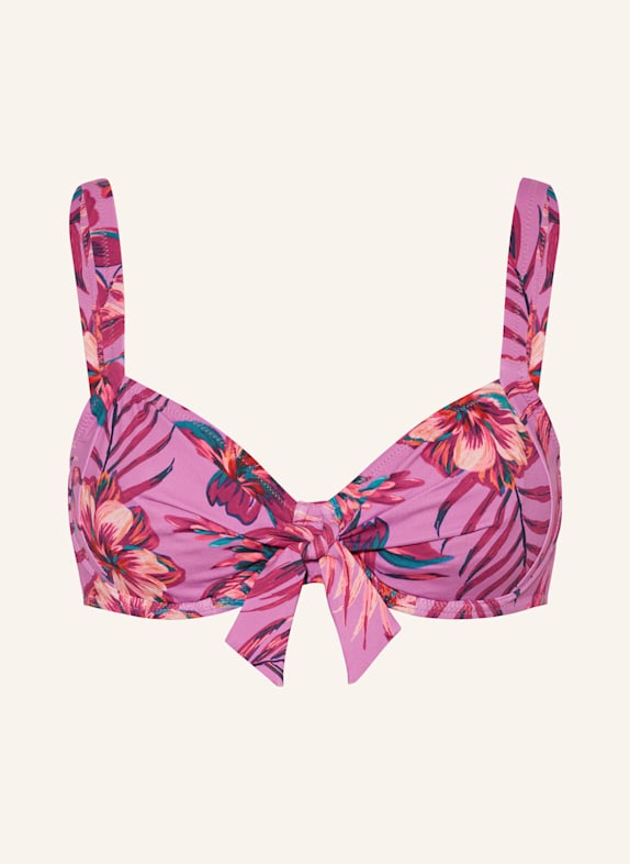 Lidea Góra od bikini z fiszbinami TROPIC RADIANCE MOCNORÓŻOWY/ FUKSJA/ ZIELONY