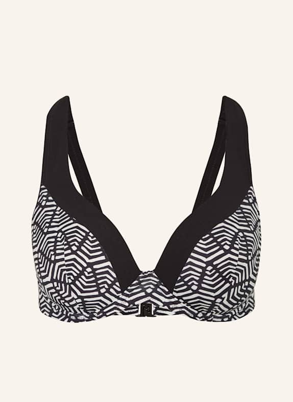 Lidea Góra od bikini z fiszbinami DASHED PULSE CZARNY/ BIAŁY