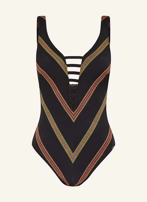 Lidea NEW MEXICO swimsuit BLACK/ ORANGE/ GREEN