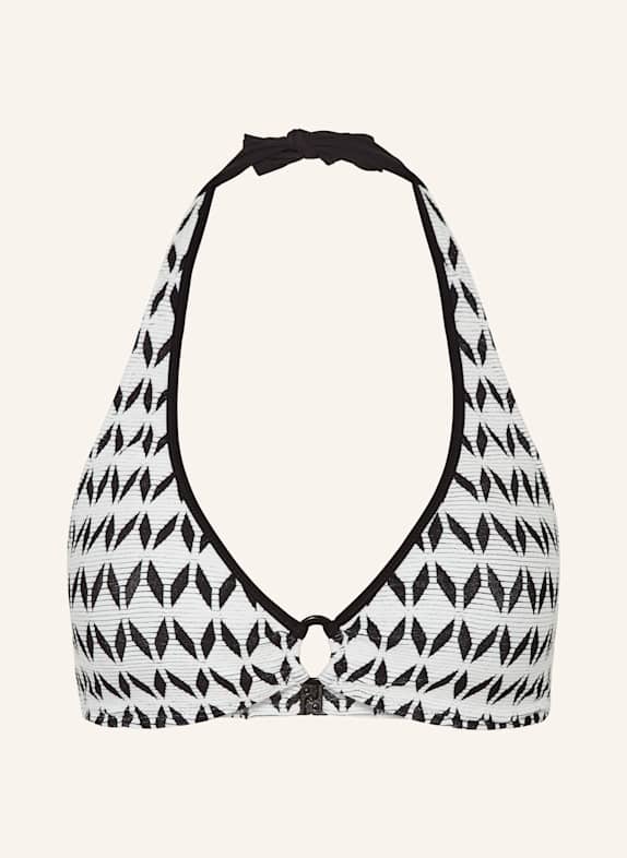 Lidea Neckholder-Bikini-Top GRAPHIC RIDE WEISS/ SCHWARZ