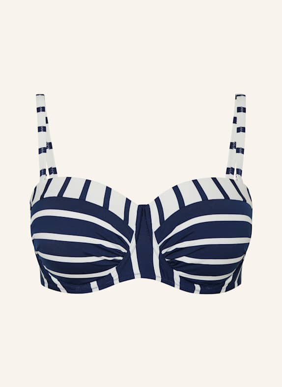 Lidea Góra od bikini z fiszbinami BAY GAMES GRANATOWY/ BIAŁY