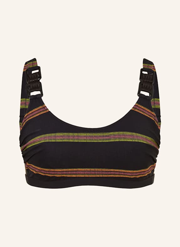 Lidea Góra od bikini z fiszbinami NEW MEXICO CZARNY/ ZIELONY/ POMARAŃCZOWY