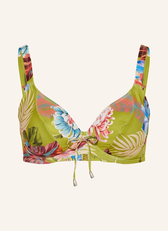Lidea Góra od bikini z fiszbinami BOTANIC BURST JASNOZIELONY/ NIEBIESKI/ JASNOCZERWONY