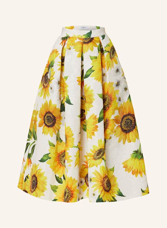 LUNATICA MILANO Jacquard skirt WHITE/ YELLOW/ GREEN