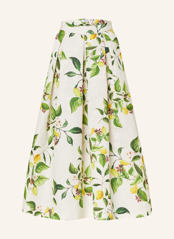 LUNATICA MILANO Jacquard skirt GREEN/ WHITE/ YELLOW