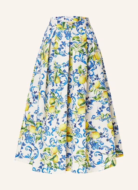 LUNATICA MILANO Jacquard skirt BLUE/ WHITE/ YELLOW