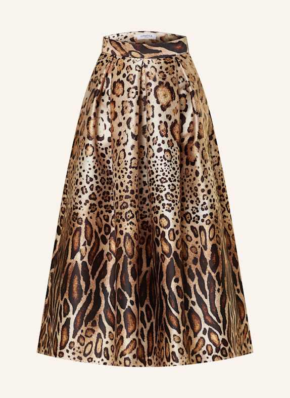 LUNATICA MILANO Pleated skirt LIGHT BROWN/ BROWN